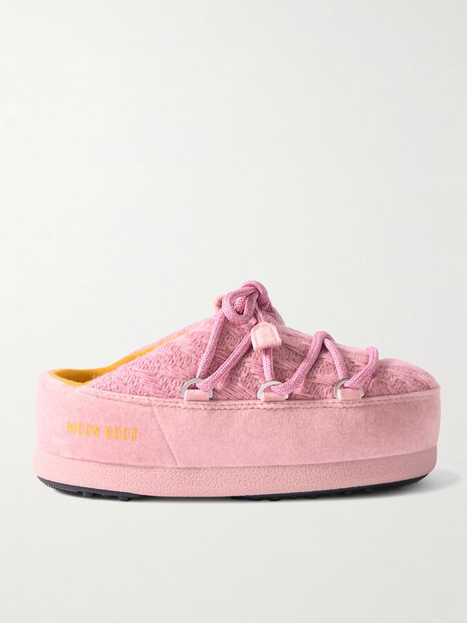 Moon Boot + Guest In Residence Evx Knitted Platform Mules - Pink