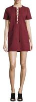 Thumbnail for your product : KENDALL + KYLIE Safari Lace-Up Short-Sleeve Dress