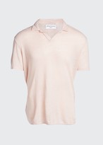 Thumbnail for your product : Officine Generale Men's Garment-Dyed Linen Polo Shirt