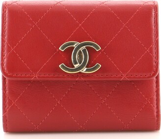 Chanel CC Trifold Wallet Stitched Calfskin Compact - ShopStyle
