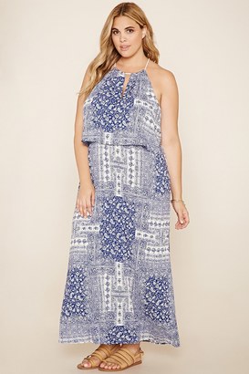 Forever 21 FOREVER 21+ Plus Size Flounce Maxi Dress