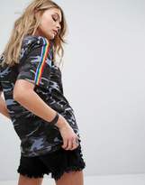 Thumbnail for your product : Reclaimed Vintage Inspired Camo T-Shirt With Rainbow Stripe