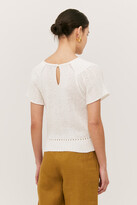 Thumbnail for your product : SABA Edith Flare Sleeve Crop Knit Top