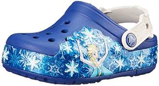 Crocs Crocslights Frozen Unisex-Kids' Clogs - Cerulean Blue/Oyster, 1 Child UK (32-33 EU)