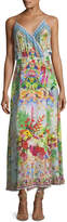 Thumbnail for your product : Camilla Strappy V-Neck Beaded Wrap Silk Dress
