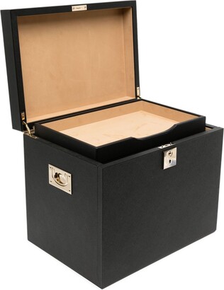 Smythson Panama leather jewellery box