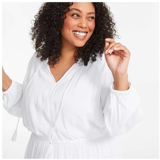 plus size white dress canada