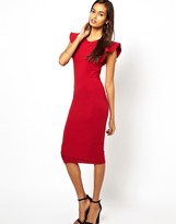 Thumbnail for your product : ASOS Body-Conscious Dress With Structured Ruffle Sleeve