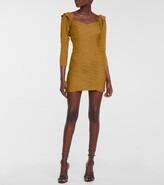 Thumbnail for your product : Self-Portrait Off-shoulder ruched crepe minidress