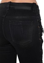 Thumbnail for your product : Unravel Side Lace Wax Cotton Denim Skinny Jeans