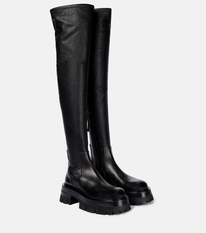 platform riding boots