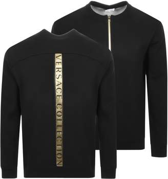 Versace Logo Crew Sweatshirt Black