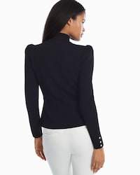 White House Black Market Double Breasted Sweater Jacket