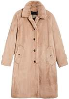 Thumbnail for your product : Burberry Faux Fur Single-breasted Car coat