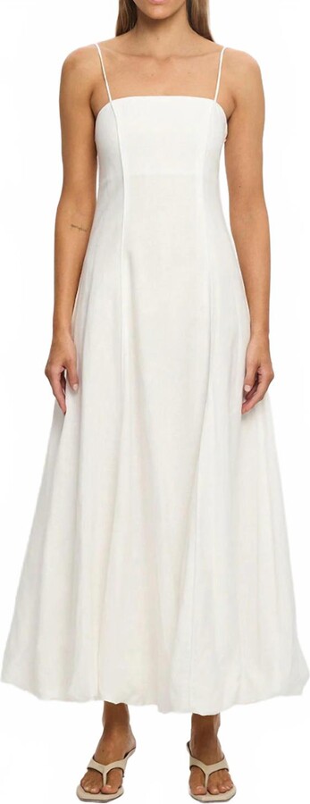 KIVARI Sylvie Square Neck Maxi Dress In White