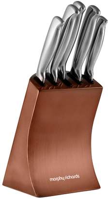 Morphy Richards Accents 5-piece Knife Block Set in Copper