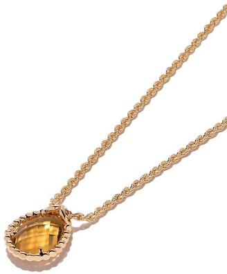 Boucheron 18kt yellow gold Serpent Boheme citrine S motif teardrop pendant necklace