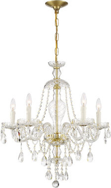 House of Hampton Hoch 5 - Light Unique / Statement Chandelier With Crystal Accents