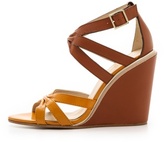 Thumbnail for your product : See by Chloe Two Tone Wedge Sandals