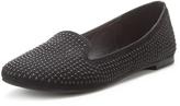 Thumbnail for your product : Shoebox Shoe Box Davina Flat Slipper Shoes Pinstud Black
