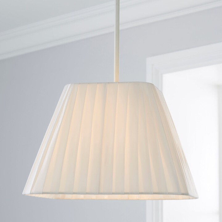 Dunelm Square Pleat Lamp Shade 25cm Ivory White ShopStyle