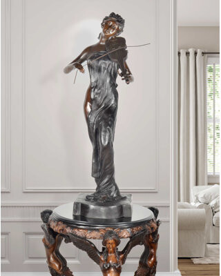 Bloomsbury Market Canny Lady Playing Violin 49 Inches Tall