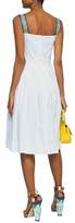 Thumbnail for your product : Dolce & Gabbana Jacquard-trimmed Pleated Cotton Dress