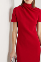 Thumbnail for your product : Brandon Maxwell Draped Wool-crepe Midi Dress - Red