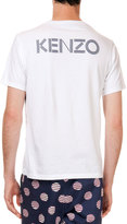 Thumbnail for your product : Kenzo Paris-Print Jersey Short Sleeve Tee, White/Navy