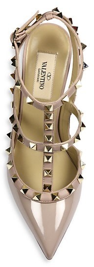 Valentino Garavani Rockstud Patent Leather Slings - ShopStyle Sandals