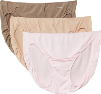 Jockey No Panty Line Promise Tactel Bikini 3-Pack (Frosty Pink