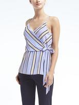 Thumbnail for your product : Banana Republic Easy Care Stripe Wrap Tank