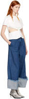 Thumbnail for your product : Edit Blue Cuffed Denim Culottes