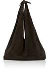 The Row-the row womens bindle suede shoulder bag charcoal