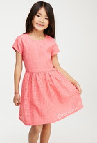 Thumbnail for your product : FOREVER 21 girls Girls Windowpane Overlay Dress (Kids)
