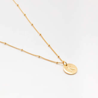 Missoma Women's Gold 'K' Initial Necklace - Gold