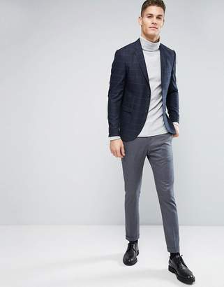Jack and Jones Slim Suit Jacket With Check