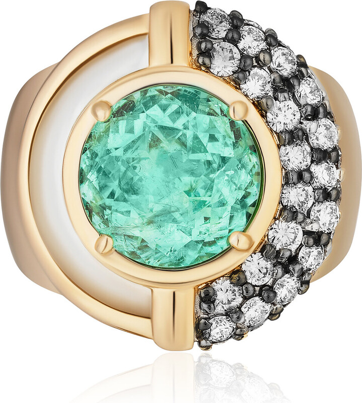 Mason and Books of-a-Kind Sugar and Spice Medium 14K Yellow Gold Tourmaline Ringand Books