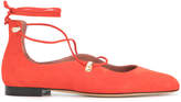 Thumbnail for your product : Bally lace-up pointed ballerina shoes