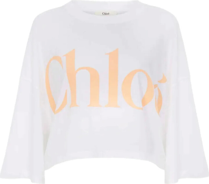 Chloé Cropped Cotton T-Shirt