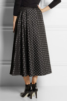 Thumbnail for your product : Miu Miu Polka-dot jacquard taffeta skirt
