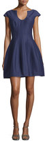 Thumbnail for your product : Halston Cap-Sleeve Structured Fit-&-Flare Dress, Elderberry