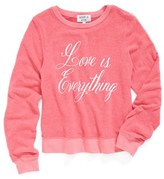 Thumbnail for your product : Wildfox Couture 'Love Is Everything' Graphic Sweatshirt (Little Girls)