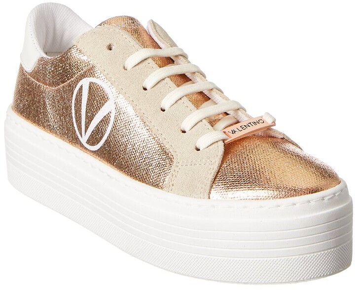 Valentino By Mario Valentino Sela Leather & Suede Sneaker - ShopStyle