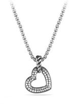 Thumbnail for your product : David Yurman Cable Collectibles Open Heart Pendant with Diamonds