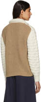 Thumbnail for your product : See by Chloe White and Beige Textured Knit Jacket