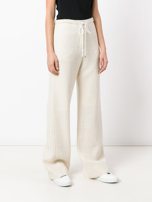 Celine flared pants - women - Silk/Cotton/Polyamide/Wool - 38