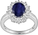 Thumbnail for your product : Sterling silver sapphire diamond accent & lab-created white sapphire ring