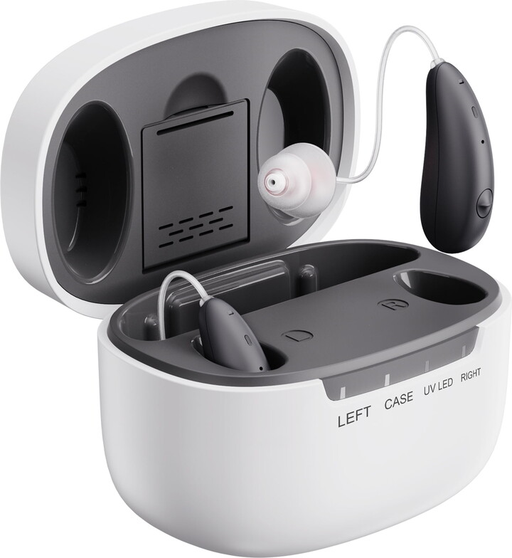Ceretone Beacon Silver FDA-Cleared OTC Receiver-In-Canal Hearing Aids – Clear Music & Calls, App Control,Bluetooth 5.0, HD Sound, Rechargeable, Digital DSP, Noise Reduction, Professional, Video Guide