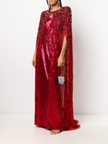 Thumbnail for your product : Jenny Packham Star sequin full-length cape